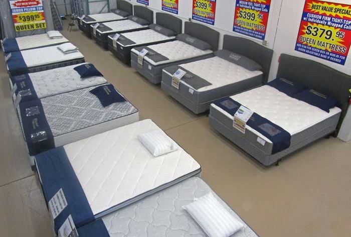 mattress sale display room at Best Value Mattress Warehouse Indianapolis